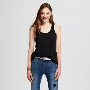 Mossimo Supply Co. Sleek Black 'Long and Lean' Tank Top - Size M